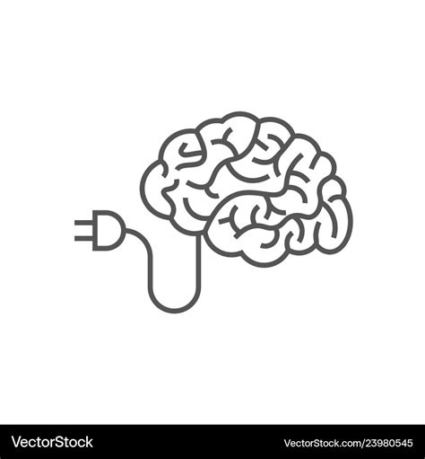 Brain logo silhouette design template ai Vector Image