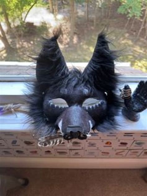 Black Wolf Therian Mask - Etsy