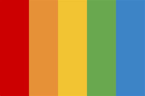 red orange yellow green blue Color Palette