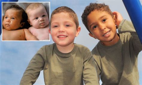 Kaydon and Layton Wood: The science behind our one black, one white twins | Daily Mail Online