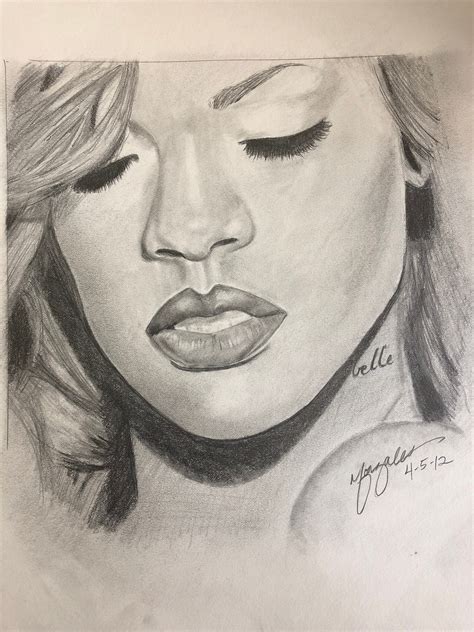 Rihanna Portrait Drawing Original Copy 1 of 1 . 11x14 - Etsy