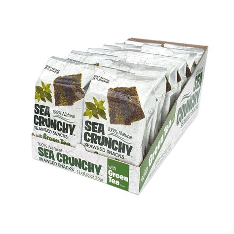 SEA CRUNCHY Seaweed Snacks with Olive Oil 10g x 12pcs | Seaweed Market