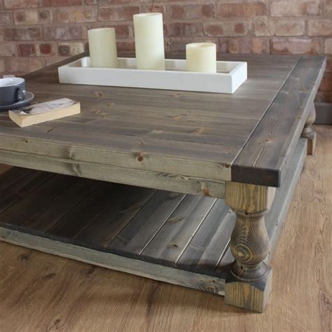 Large Square Handmade Solid Pine Farmhouse Coffee Table 0051 - Etsy UK | Coffee table farmhouse ...