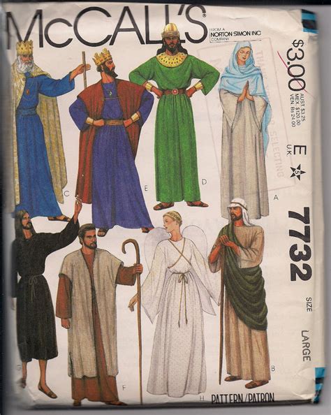 McCalls Vintage 7732 Nativity Scene Costumes for Adults - Sz. large