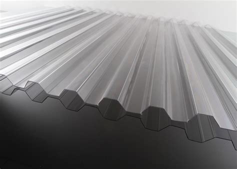 Corrugated Polycarbonate Roofing Sheets , Clear Corrugated Plastic Sheets 4x8