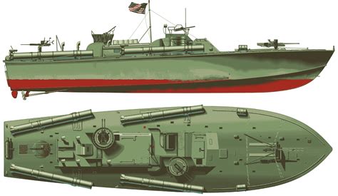 Patrol torpedo boat PT-109 Blueprint - Download free blueprint for 3D modeling