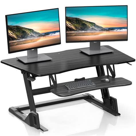 Fenge Stand Up Desk Converter 42 inch Height Adjustable Standing Desk ...