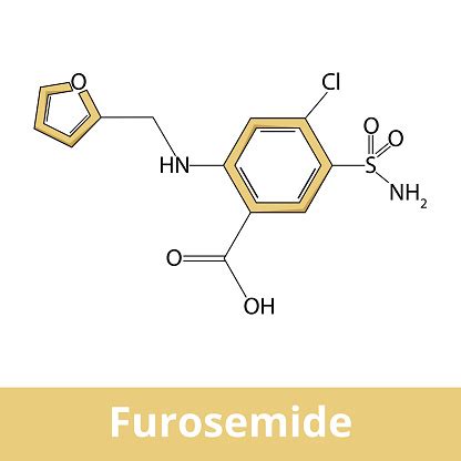 Chemical Structure Of Furosemide Stock Illustration - Download Image Now - Chemical, Chemistry ...