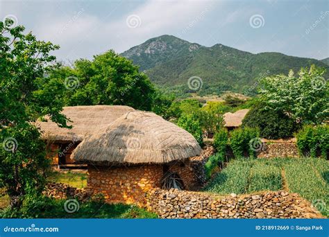 Naganeupseong Nagan Folk Village in Suncheon, Korea Stock Image - Image ...