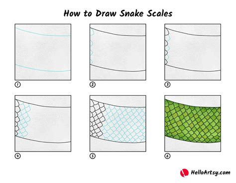 How to Draw Snake Scales - HelloArtsy