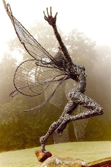 Wire Sculptures of Fairies by Robin Wight - Art - Design - Creative - Blog