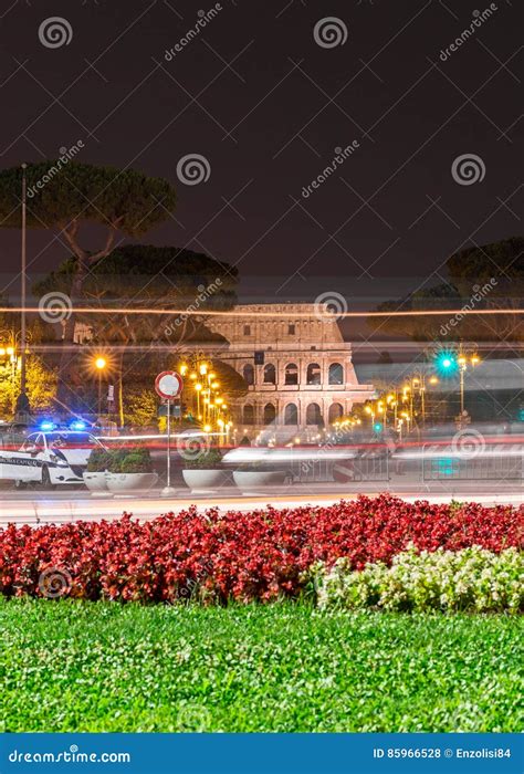 View of the coliseum editorial stock photo. Image of police - 85966528