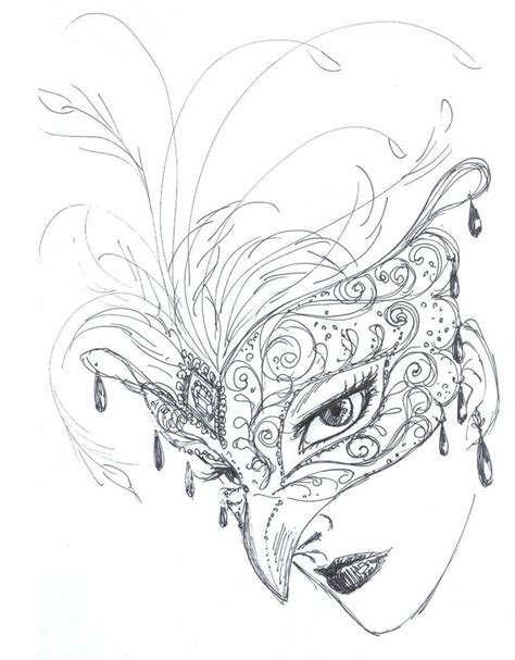 Pin by Lizet Barokas Koldan on Arty Farty Stuff | Mask drawing, Masks art, Mask sketch