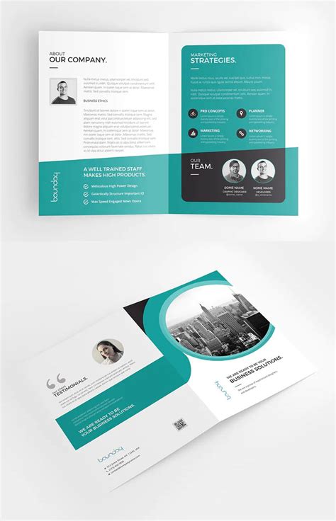 Minimal A4 / A5 Bifold Brochure Template PSD | Brochure template psd ...