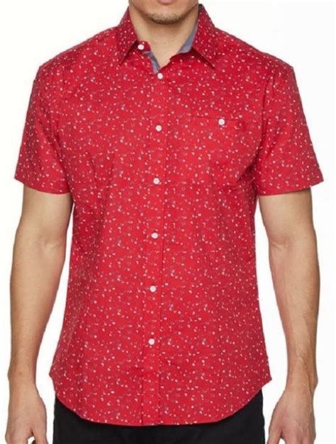 Red Print Short Sleeve Shirt The Store of Quality Fashion Items | thearamide.com ARAMIDE