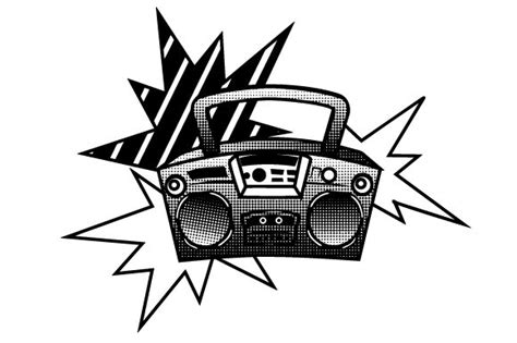 Boombox in graffiti style SVG Cut file by Creative Fabrica Crafts - Creative Fabrica