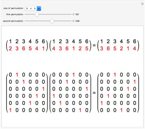 Matrix Representation of the Permutation Group - Wolfram Demonstrations Project