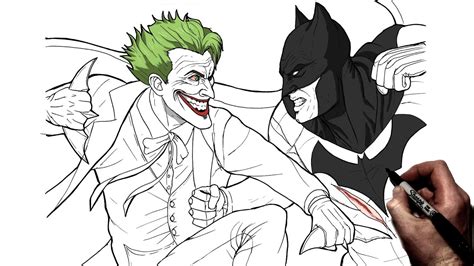 DC Batman And Joker Illustration, Batman Joker Drawing Sketch, Batman ...