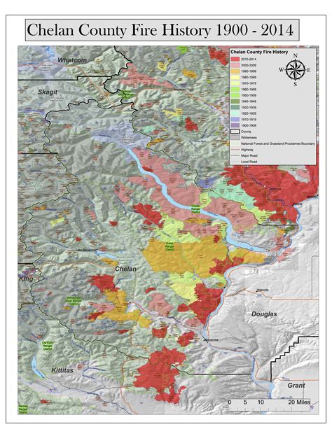 Chelan County Fire History Map 1900 – 2014 | Wolverine Fire – Chelan Washington