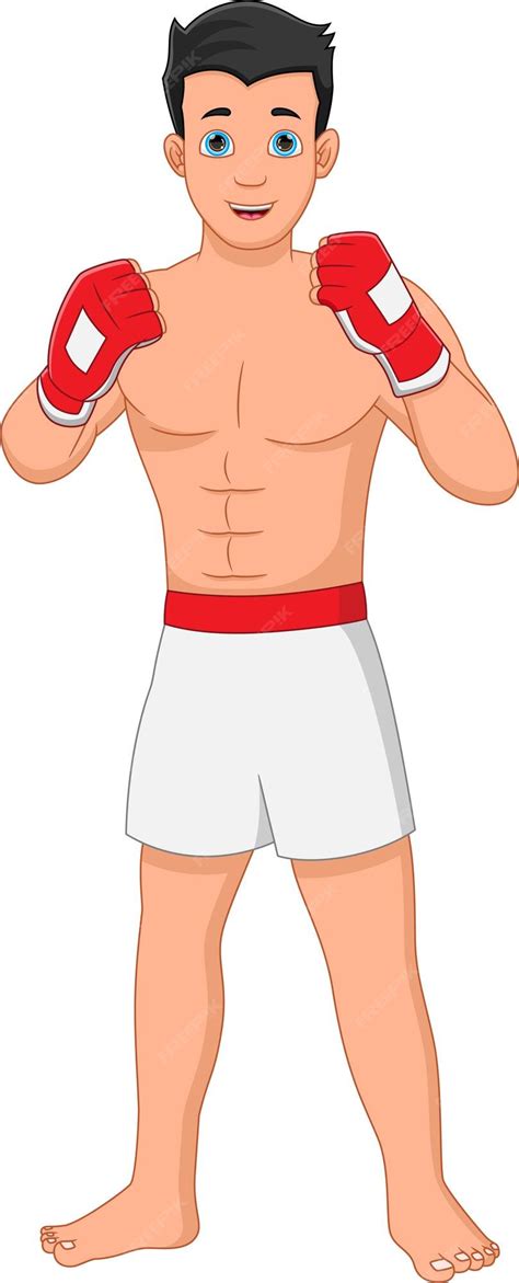 Premium Vector | Mma fighter cartoon isolated on white background