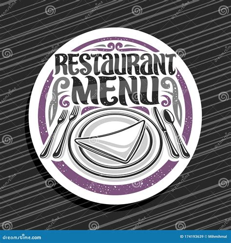 Vector Logo for Restaurant Menu Stock Vector - Illustration of cafeteria, empty: 174193639