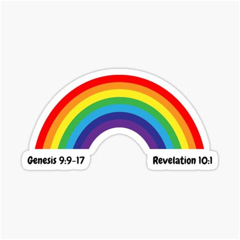 " Rainbow Genesis 9:9-17" Sticker for Sale by Holynight | Redbubble