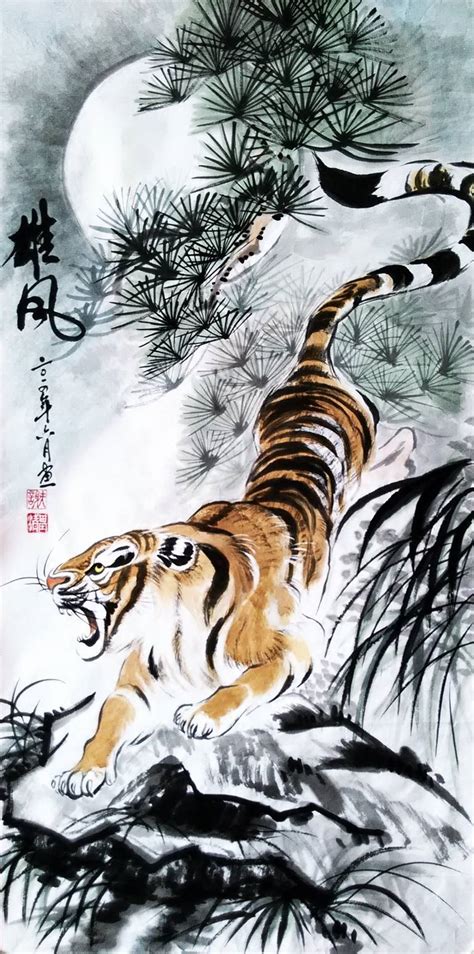 【purely hand-painted】Chinese traditional painting —— tiger Painting by ...