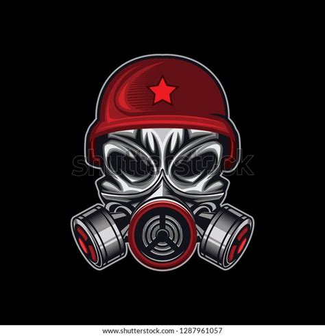 Gas Mask Skull Vector Stock Vector (Royalty Free) 1287961057 | Shutterstock