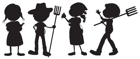 Farmer Silhouette Vector Art, Icons, and Graphics for Free Download