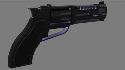 Sci-Fi Revolver 3D model | CGTrader