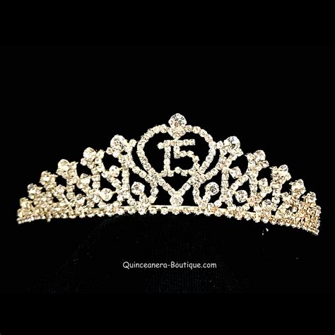 Quinceanera Tiara in Light Gold • Quinceanera-Boutique.com