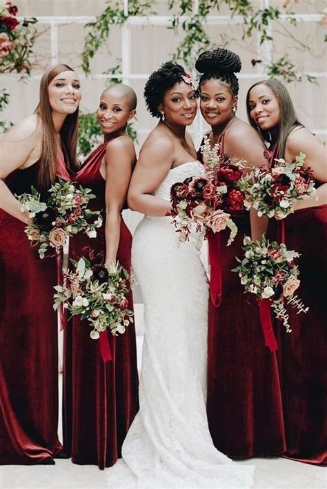 Red Bridesmaid Dresses:18 Styles For Your Girls | Dark red bridesmaid dresses, Red bridesmaid ...