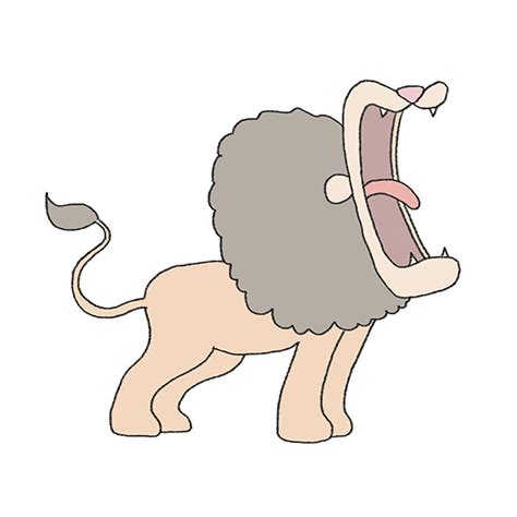 How To Draw A Roaring Lion