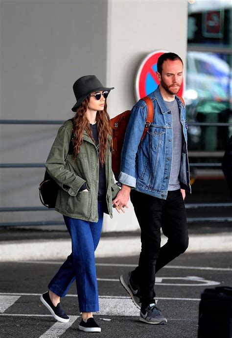 Lily Collins and her boyfriend Charlie McDowell - Arrived in Paris-09 | GotCeleb