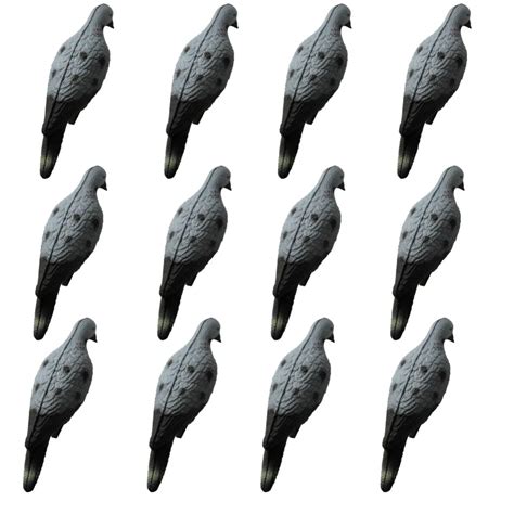 GUGULUZA Dozen Realistic Dove Decoys Pigeon Bird Decoy for Hunting ...