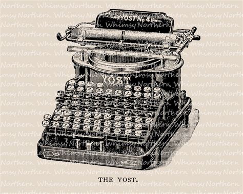 Victorian Typewriter Clip Art Vintage Typewriter Image Typewriter ...