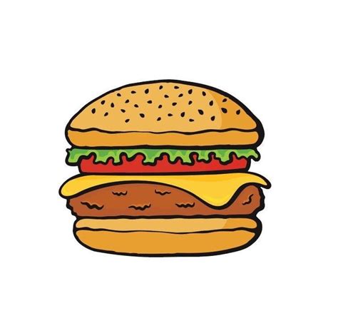 Burger Hamburger Fast Bun Tomato Lettuce Meat Food Sign Banner Sticker Decal - Etsy | Burger ...