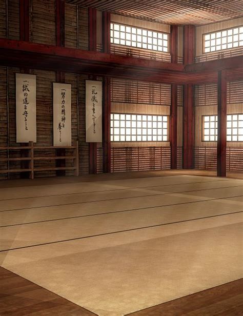 Martial Arts Dojo Interior | 3d Models for Daz Studio and Poser