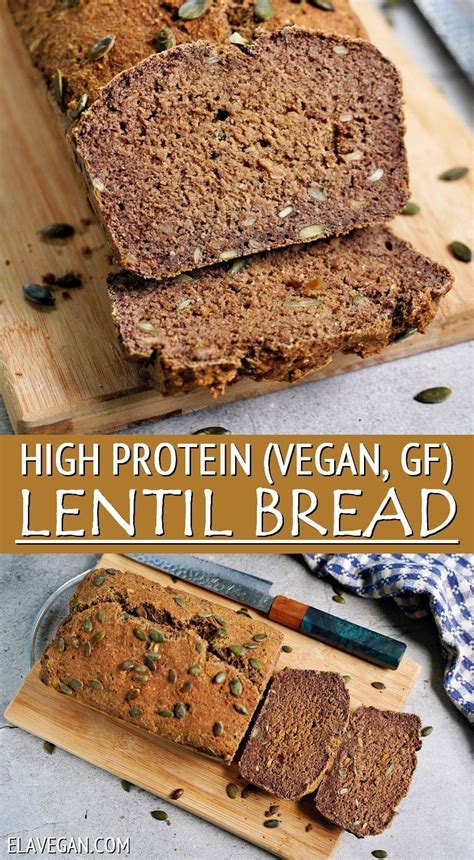 Protein Bread with Lentils (gluten-free) - Elavegan | Eiweißbrot selber ...