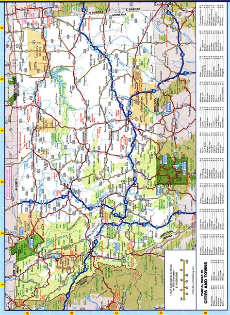 Printable Road Map Of Montana