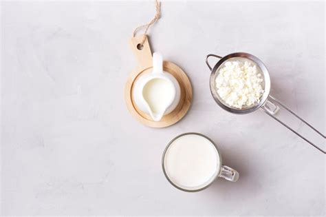 Premium Photo | Kefir fermented milk drink with kefir grains.