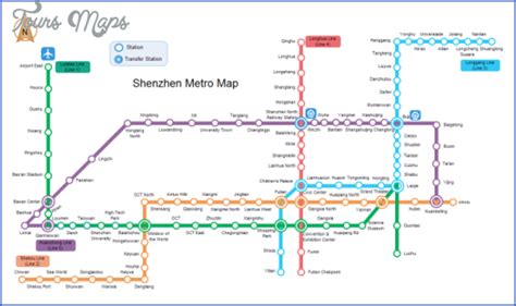 SHENZHEN SUBWAY MAP ENGLISH - ToursMaps.com