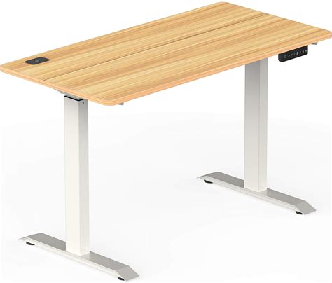 SHW Electric Height Adjustable Standing Desk, 48 x 24 Inches, Light Cherry- Buy Online in India ...