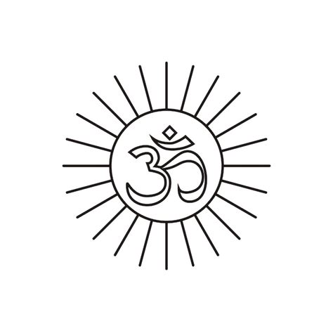 Premium Vector | Om Hinduism god logo design vector shining icon sign