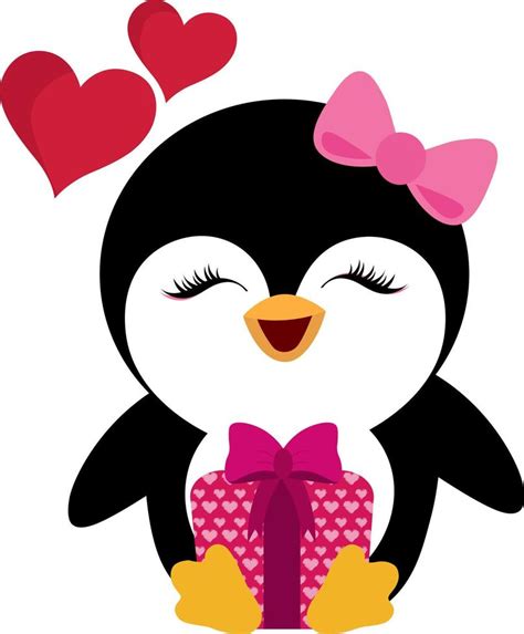 Valentines day Cute Penguin Clip Art 15311885 Vector Art at Vecteezy