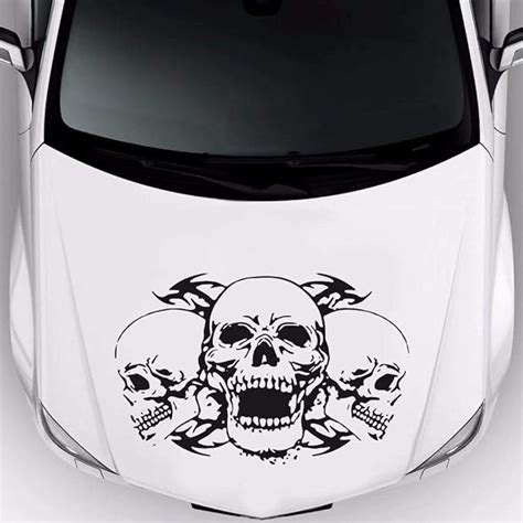 Amazon.com: Practlsol Car Decals- 1 Pcs Three Skull Decal-Car Sticker Decals, Car Decal Vinyl ...