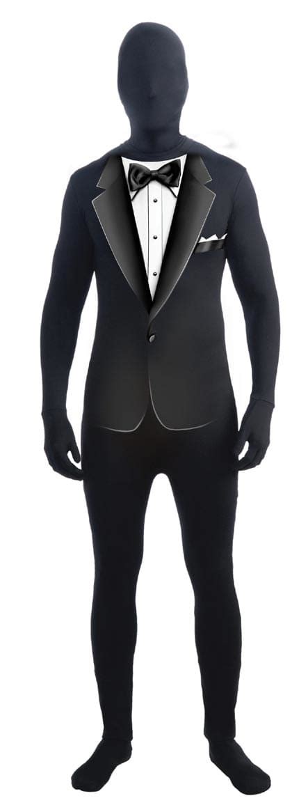 Invisible Man Black Formal Suit Adult Costume Skin Suit | eBay