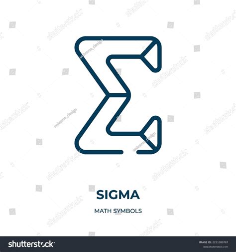 Sigma Icon Linear Vector Illustration Math Stock Vector (Royalty Free) 2221080787 | Shutterstock