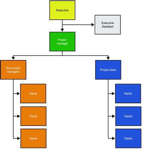 Management Organizational Chart Template