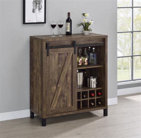 Rustic Farmhouse II Bar Cabinet with Wine Storage